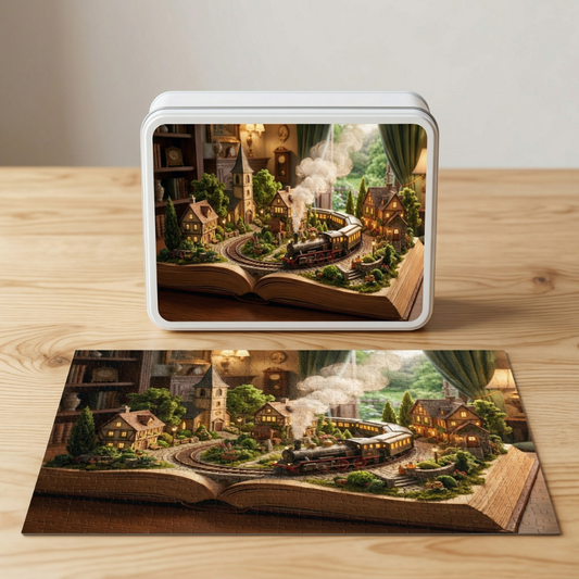 Train in the Book Jigsaw Puzzle