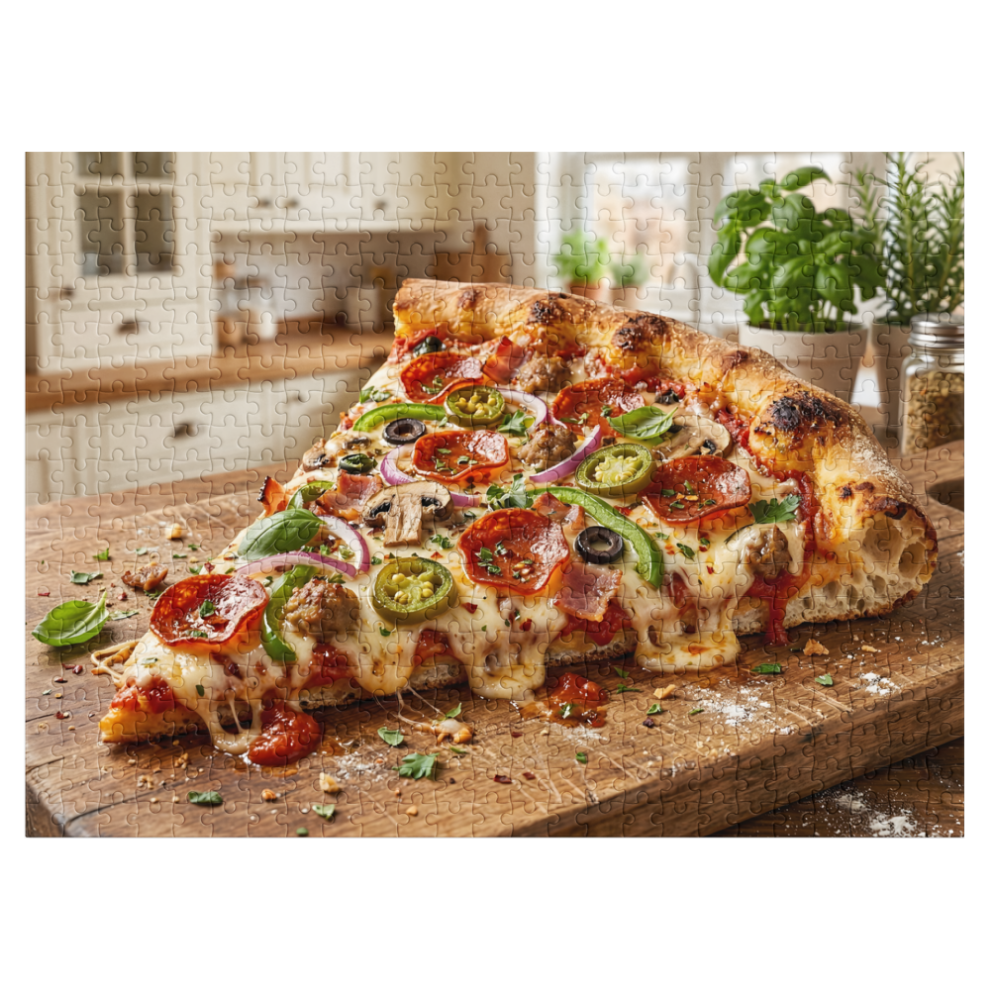 Realistic Pizza Jigsaw Puzzle
