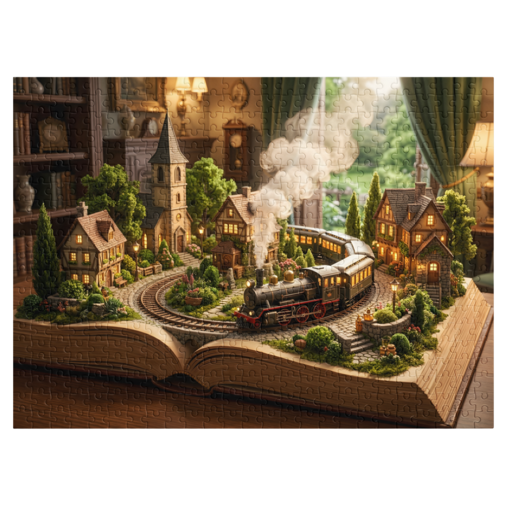 Train in the Book Jigsaw Puzzle