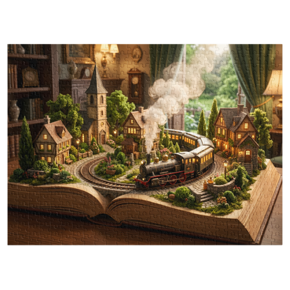 Train in the Book Jigsaw Puzzle