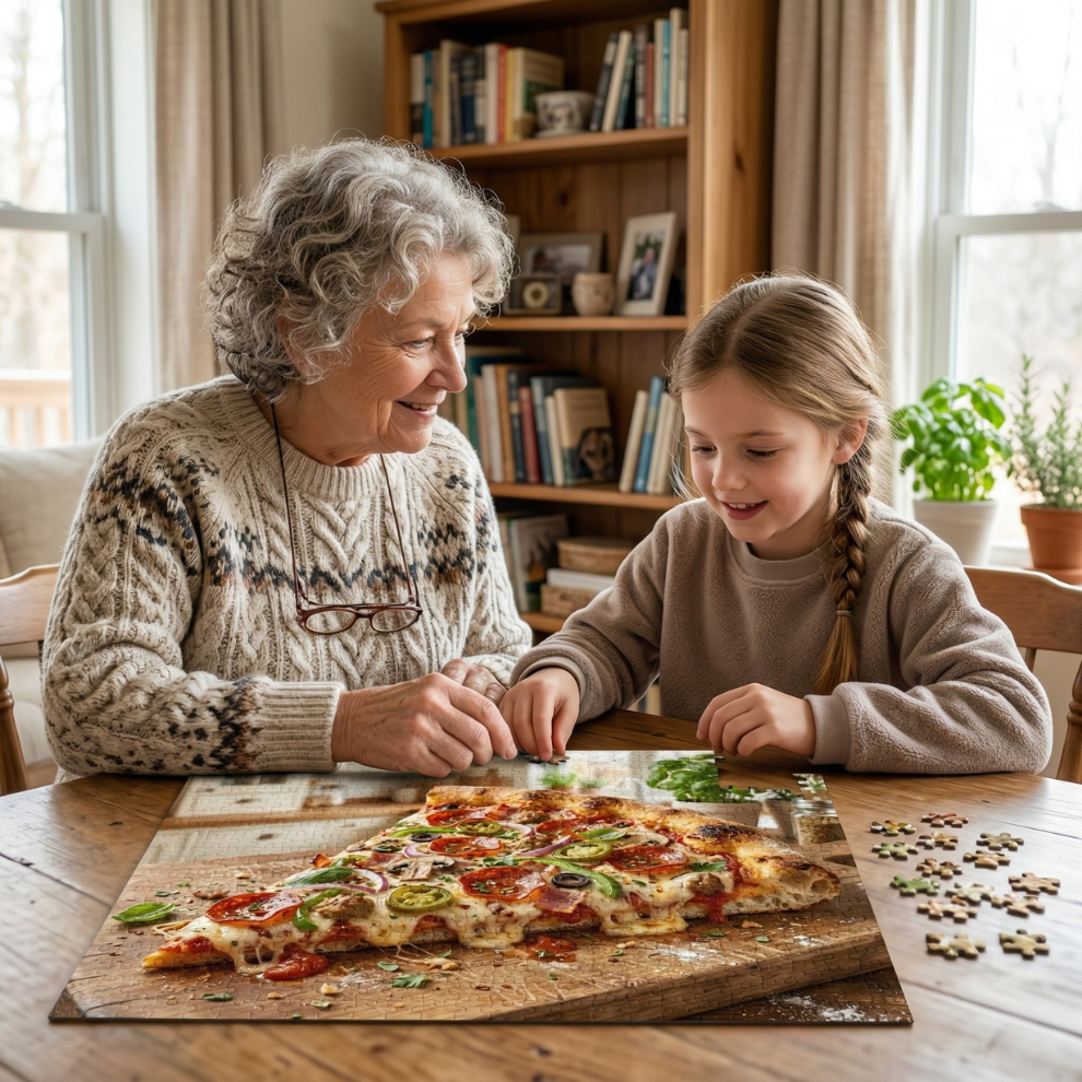 Realistic Pizza Jigsaw Puzzle