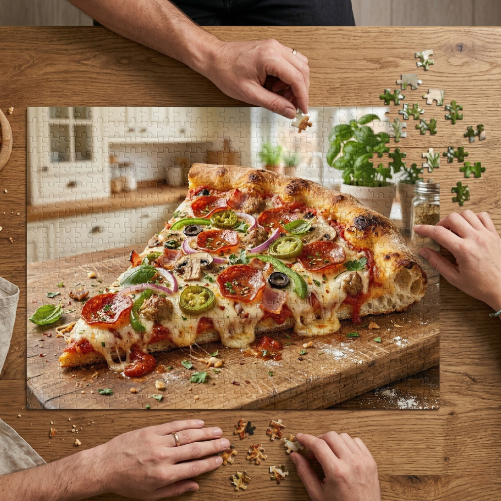 Realistic Pizza Jigsaw Puzzle