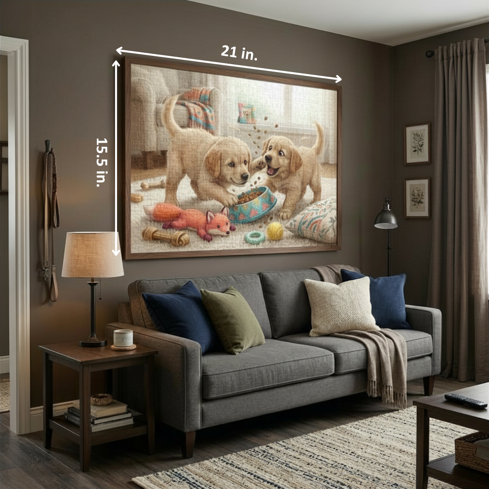Puppies Playing Jigsaw Puzzle