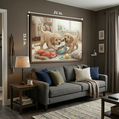 Puppies Playing Jigsaw Puzzle