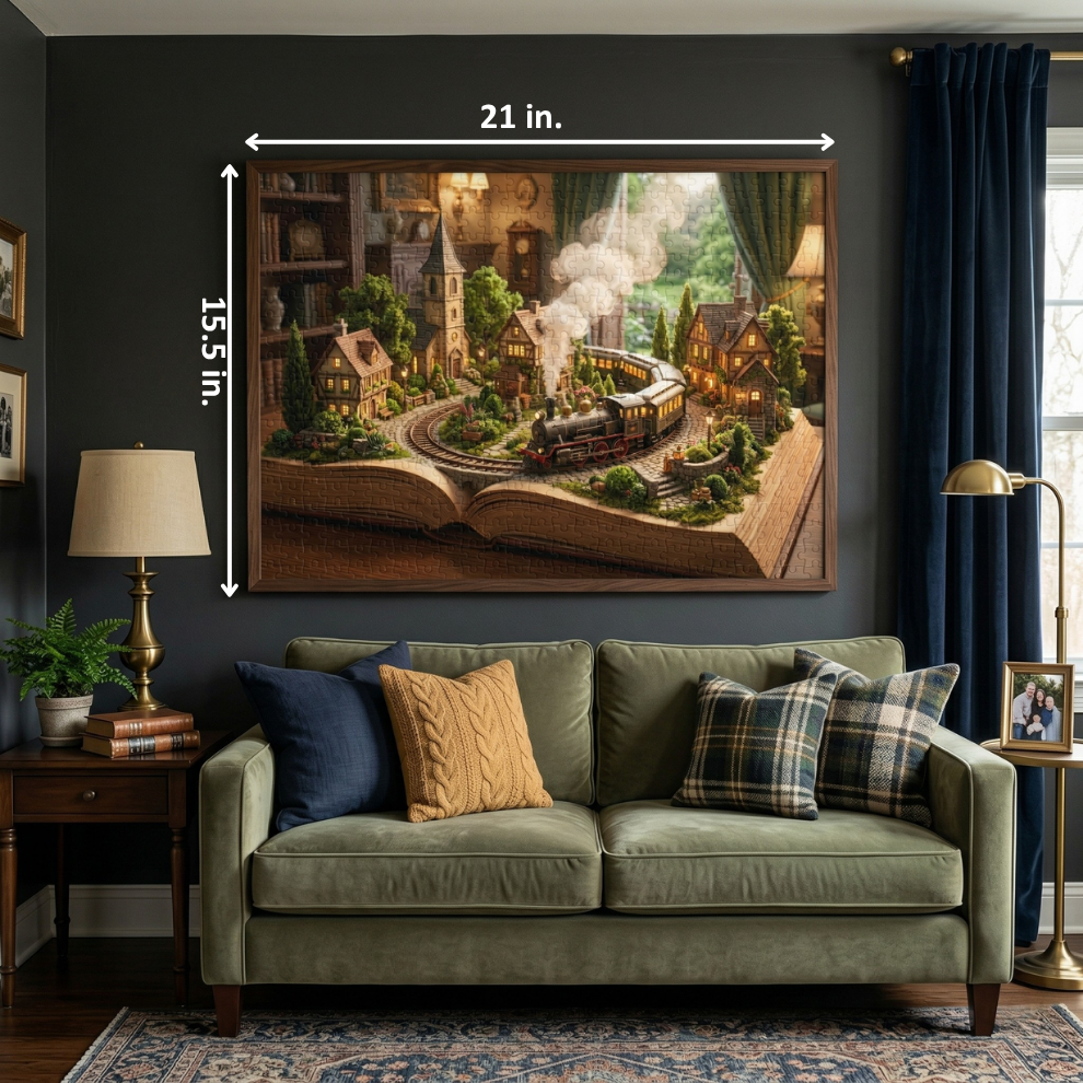 Train in the Book Jigsaw Puzzle