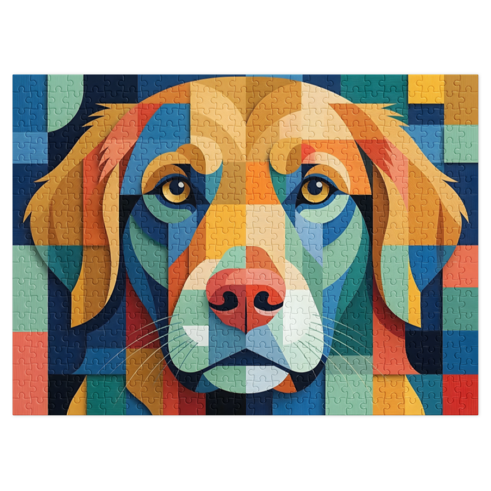 Abstract Dog Portrait Jigsaw Puzzle