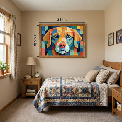 Abstract Dog Portrait Jigsaw Puzzle