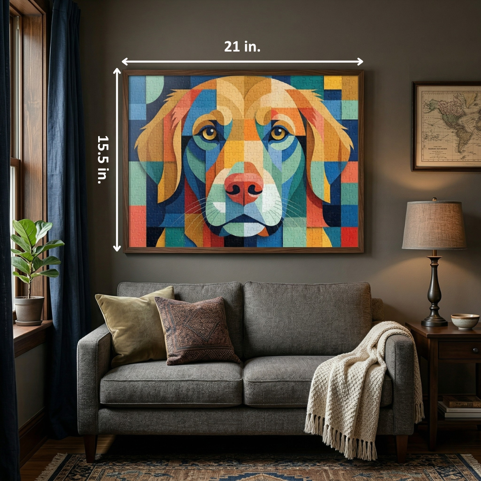 Abstract Dog Portrait Jigsaw Puzzle