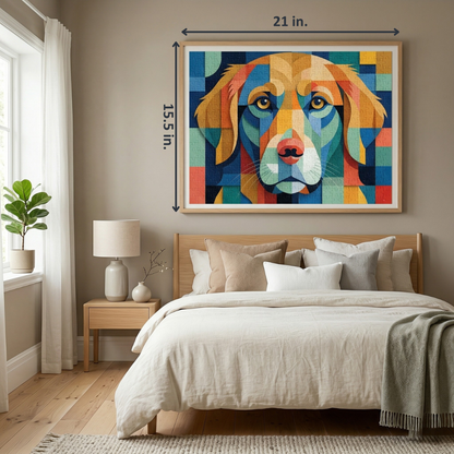 Abstract Dog Portrait Jigsaw Puzzle