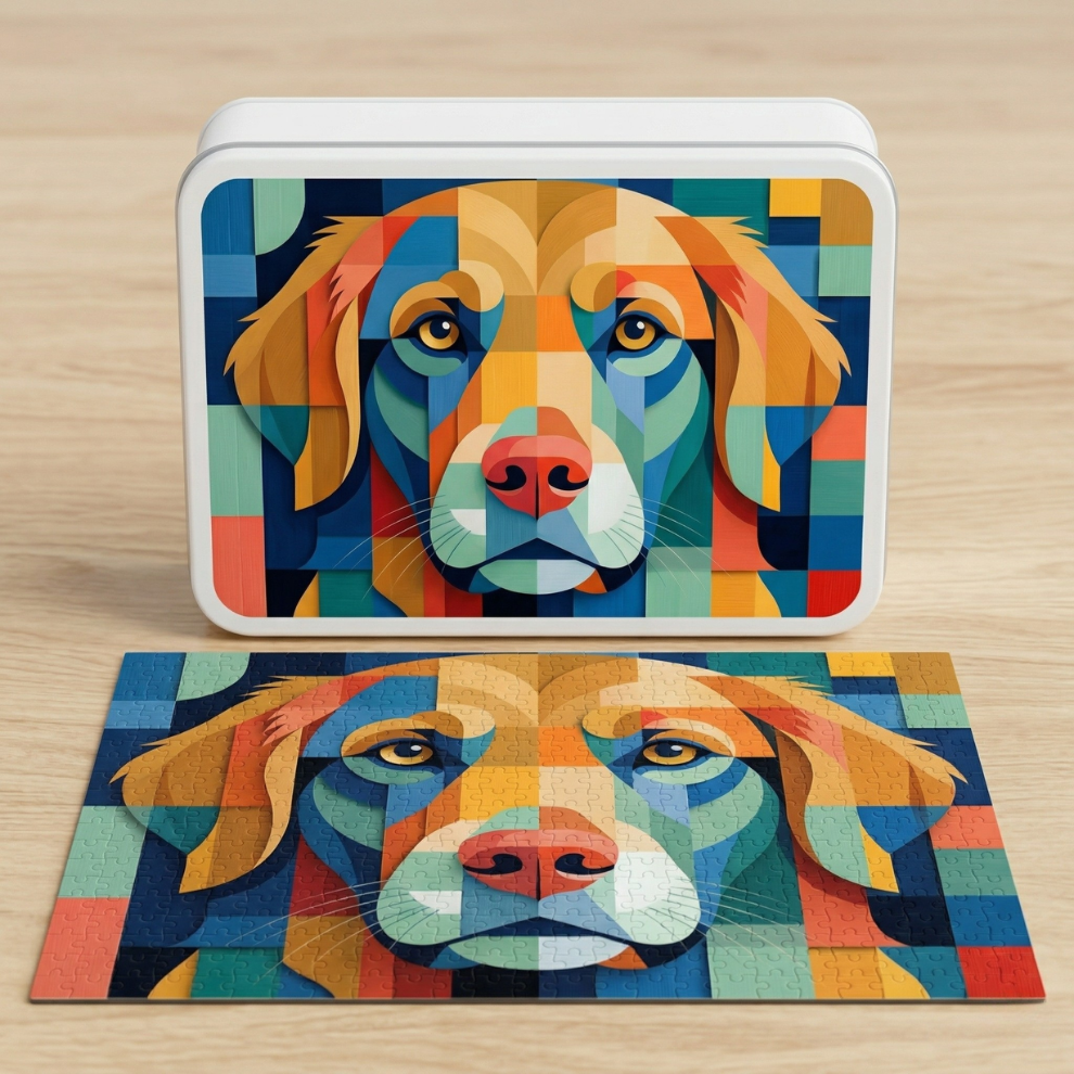 Abstract Dog Portrait Jigsaw Puzzle