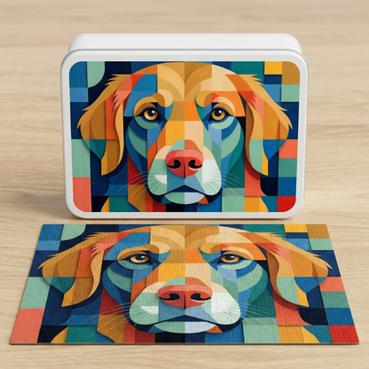 Abstract Dog Portrait Jigsaw Puzzle